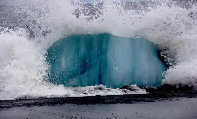 landscape photo of water splash