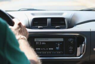 black car stereo turned on at 2 00