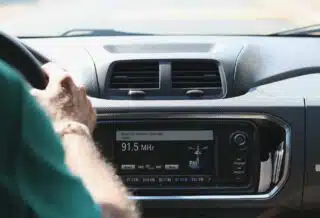 black car stereo turned on at 2 00