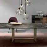 Table extensible en marbre