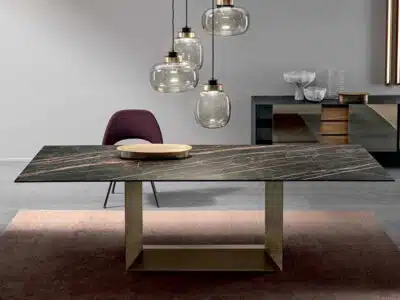 Table extensible en marbre