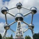 Vue sur l'atonium de Bruxelles en Belgique