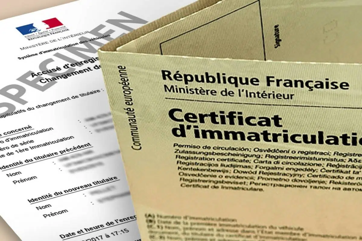 certificat d’immatriculation