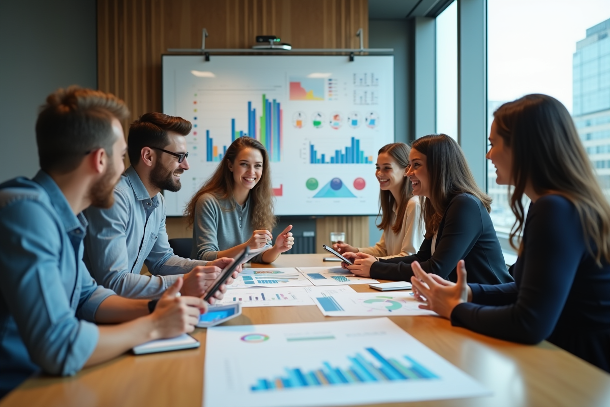Equipe de jeunes professionnels en brainstorming