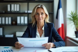 Femme d affaires concentrée dans un bureau moderne