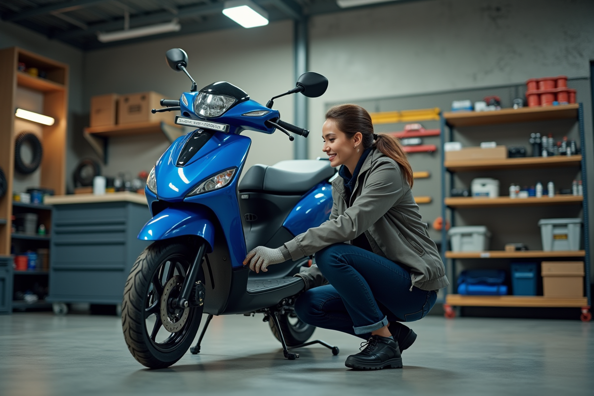 Femme vérifie la pression d