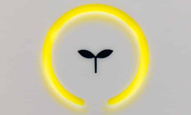blue and white round logo