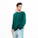 Look pullover vert et jean