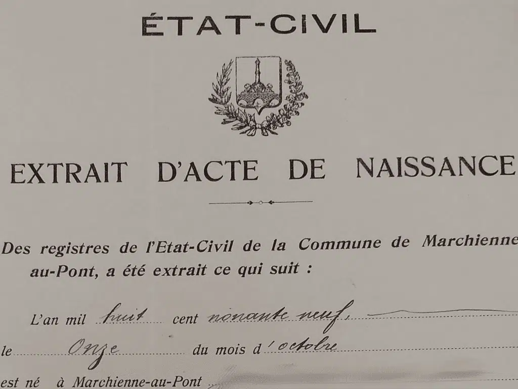 Un acte de naissance